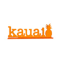 10in Acrylic Sign, Kauai with Pineapple Orange