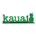 14in Acrylic Sign, Kauai with Pineapple Green