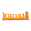 14in Acrylic Sign, Kauai with Pineapple Orange