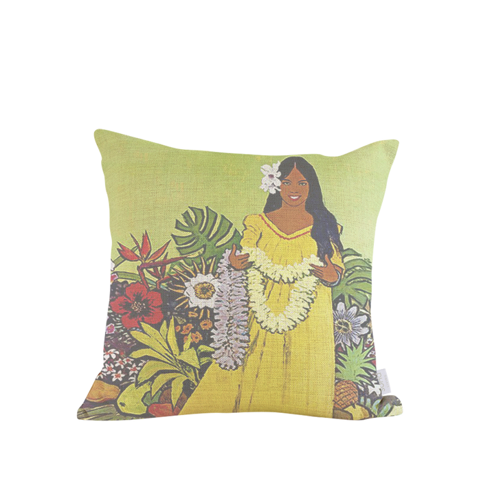 18x18in Lei Lady Pillow Cover