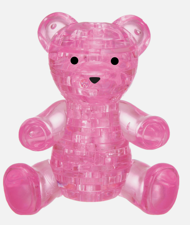 3D CRYSTAL PUZZLE:  PINK BEAR LVL 1 - Creative Kids