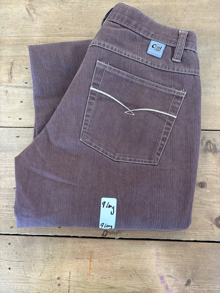 Cruel Girl Low Rise Relaxed Jean-Women’s 9 Long Brown