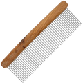 "Aaronco 7"" HoneyCurve Mattaway Comb","Wood-handled metal comb with fine teeth"