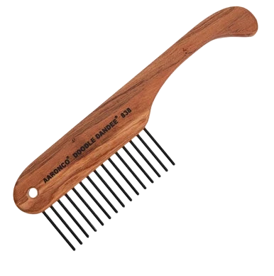"Aaronco 9.5"" Doodle Dandee Honeycomb","Wooden handle pet comb with wide metal teeth"