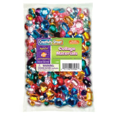 ACRYLIC GEMSTONES ASSORTED COLORS &  SIZE 1LB - Creative Kids