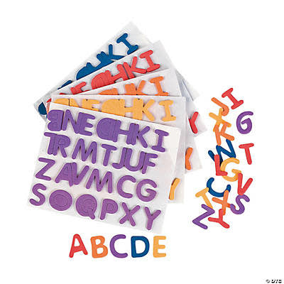 ADHESIVE FOAM LETTERS  1/2" 40 SHEETS - Creative Kids