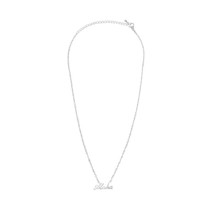 Aloha Charm Necklace, Silver