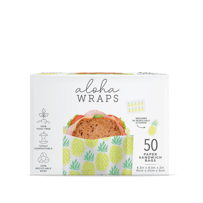 Aloha Wraps Juicy Pineapple Sandwich Bags