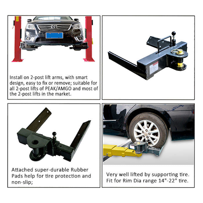 AMGO 20807 Adjustable Wheel Support Adapter Features