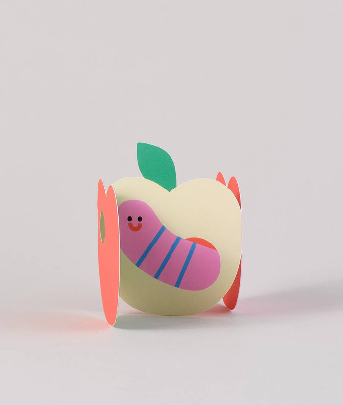 'Apple' Fold Out Kid's Birthday Card - bubblegum market