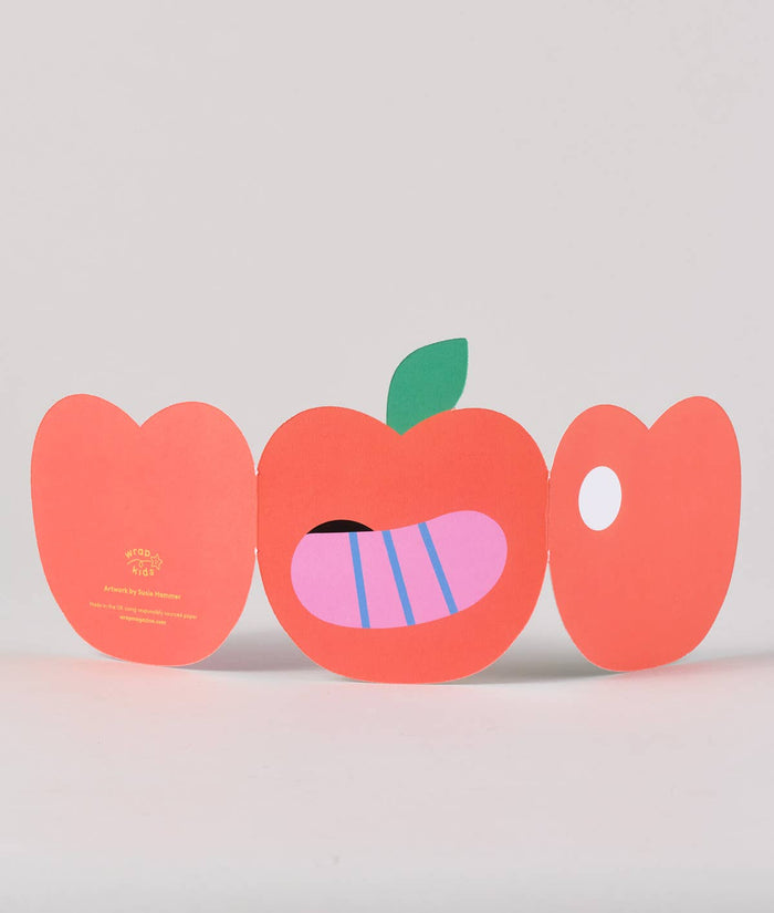 'Apple' Fold Out Kid's Birthday Card - bubblegum market