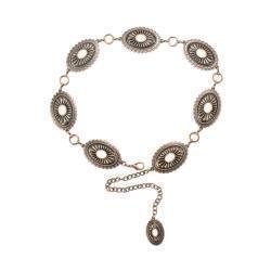 Ariat Ladies Belt Oval Concho Chain Copper