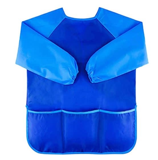 ART SMOCK WITH SLEEVES & POCKETS -  AGES 3-5 16"X19"X20" - Creative Kids