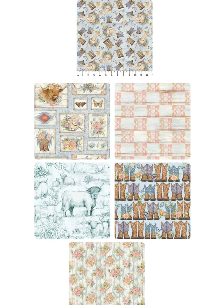 Assorted Highland Ranch Flat Fold Assortment 16 Yard Bundle Cotton Fabric