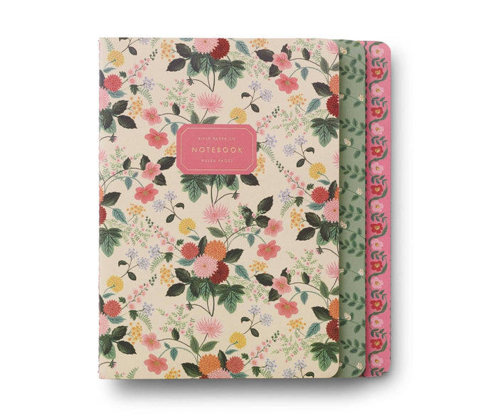 Assorted Set of 3 Dahlia Notebooks - bubblegum market