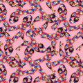 Autism Awareness Puzzle Ribbons Cotton Fabric
