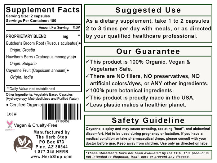 Back To The Heart Capsules Label - Back