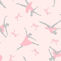 Ballerinas and Bows Flannel Fabric