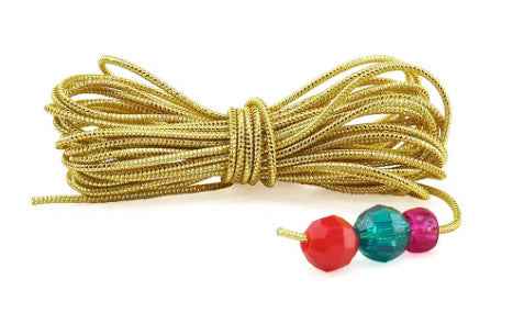 BEADING THREAD - ELASTIC - GOLD 30 YARDS