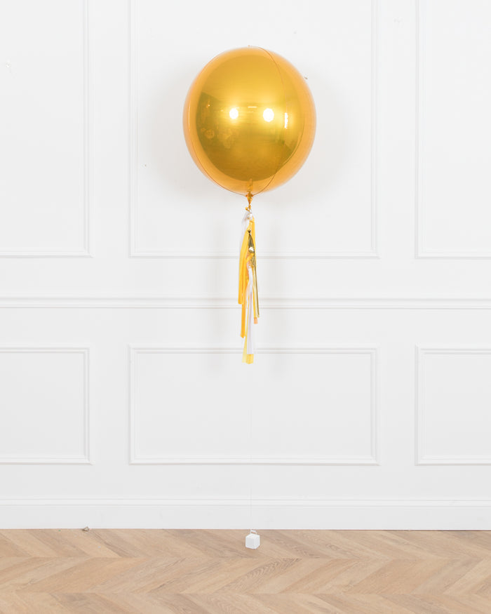Bee Theme  - 21in Orb Foil Balloon with Half-Tassel