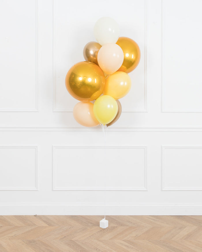 Bee Theme  - Orbs and 11in Balloons - bouquet of 10