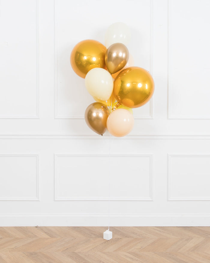Bee Theme  - Orbs and 11in Balloons - bouquet of 10