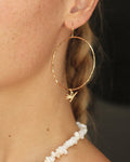 Bird of Paradise Hoop Earrings