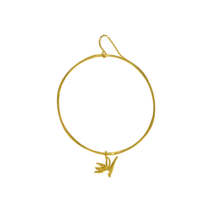 Bird of Paradise Hoop Earrings