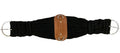 Black Cotton Roper Cinch w/Leather Center