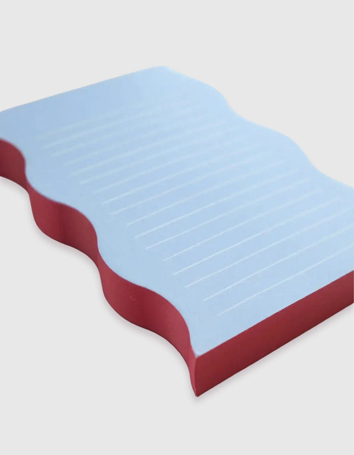 Blue + Cranberry Duotone Wavy Notepad - bubblegum market