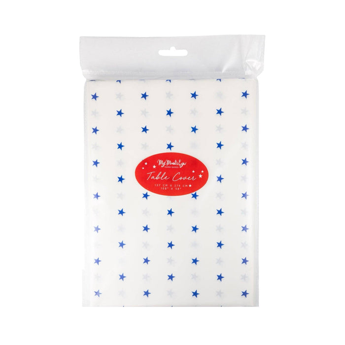 Blue Stars Paper Table Cover - bubblegum market