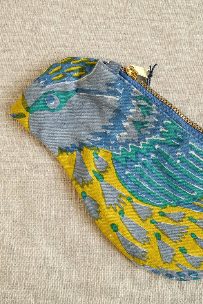 Blue Tit Fabric Pencil Case - bubblegum market