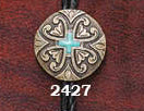 Bolo Round with Turquoise Cross S/B/T