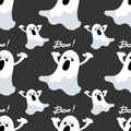 Boo! Allover - Black Cotton Fabric