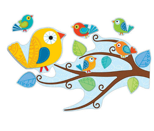 BULLETIN BOARD SET BOHO BIRDS