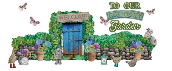 Bulletin Board Set Curiosity Garden Welcome - Creative Kids
