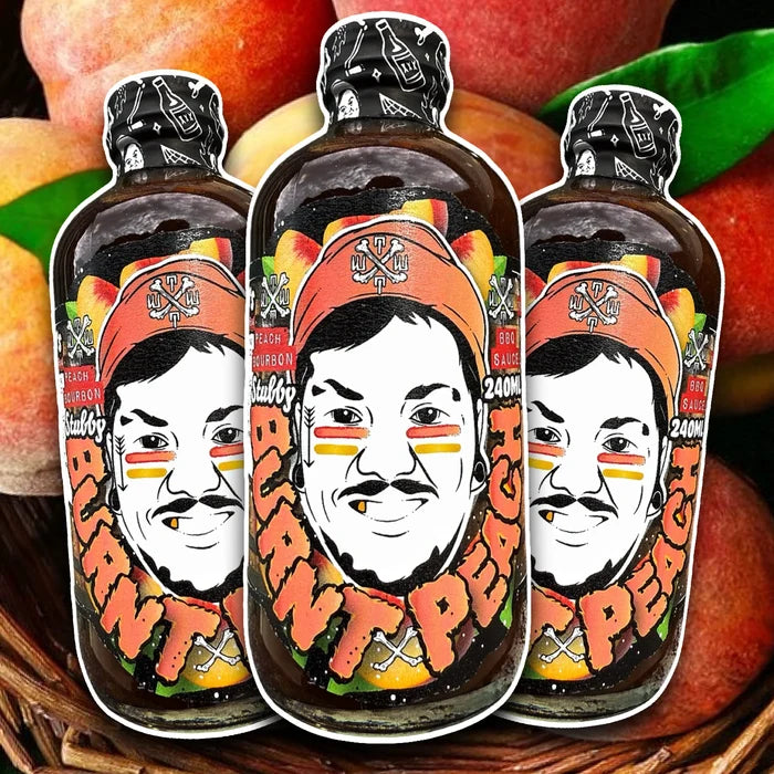 Burnt Peach BBQ - White Peach x Bourbon (240 ml) by Tubby Toms