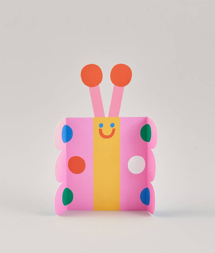 'Butterfly' Fold Out Kid's Birthday Card - bubblegum market