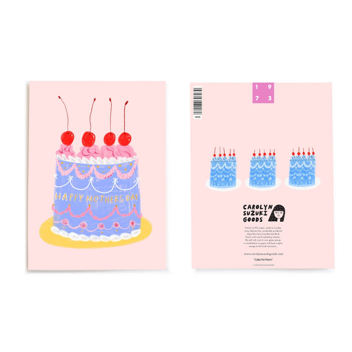 CAKE FOR MOM Mother's Day Greeting Card - bubblegum market