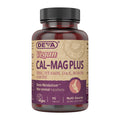 Supplement bottle labeled 'Vegan Cal-Mag Plus' by Deva on a white background