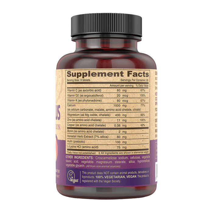 Cal-Mag Plus supplement bottle with label showing 'Supplement Facts' on a white background