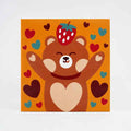 CANVAS PAINTING SET- SWEET BEAR HUG 11.8"X11.8" WITH PAINT AND BRUSH