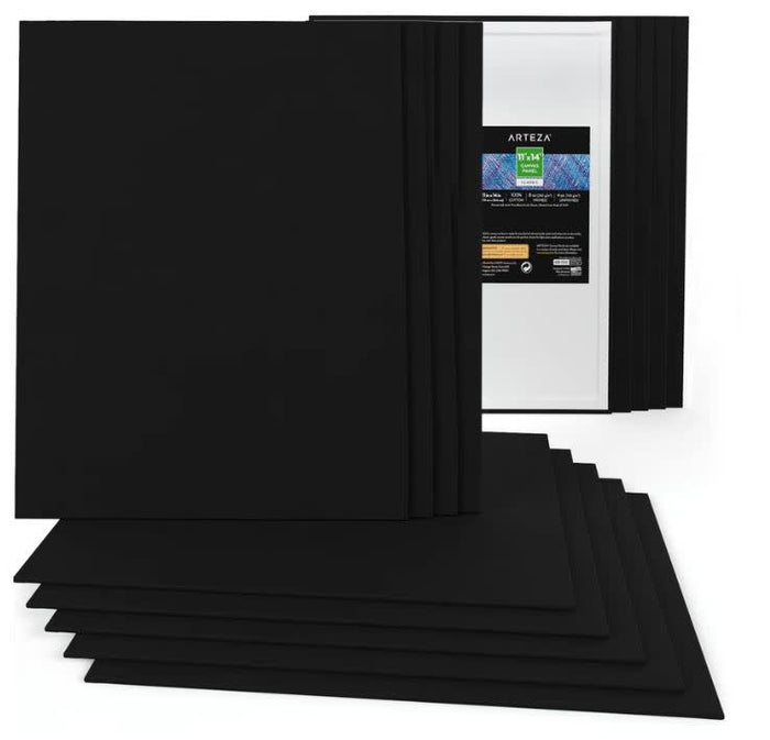 CANVAS PANELS - BLACK 11"X14" 14 PACK - Creative Kids