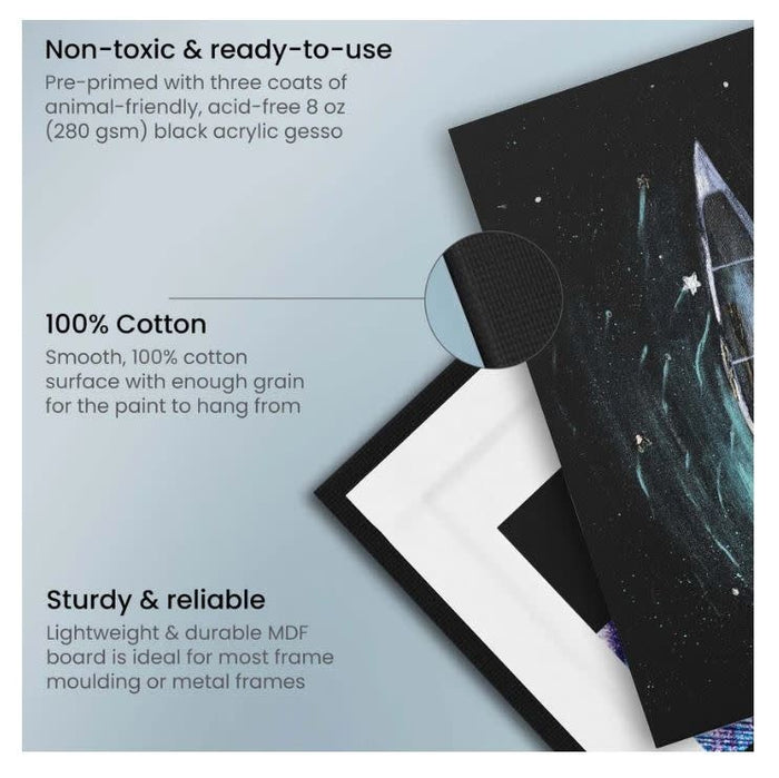 CANVAS PANELS - BLACK 11"X14" 14 PACK - Creative Kids