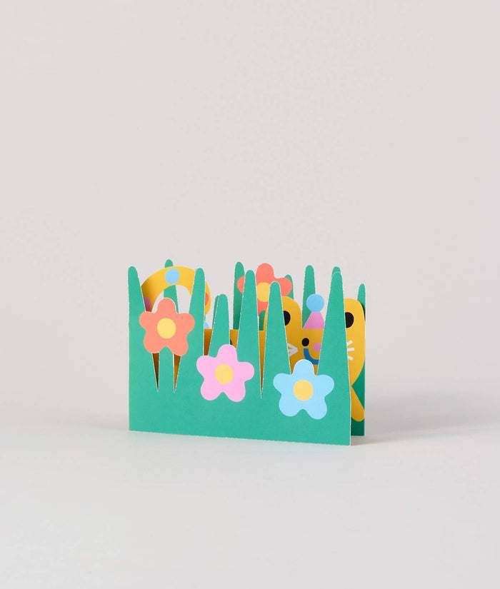 'Cat' Fold Out Kid's Birthday Card - bubblegum market