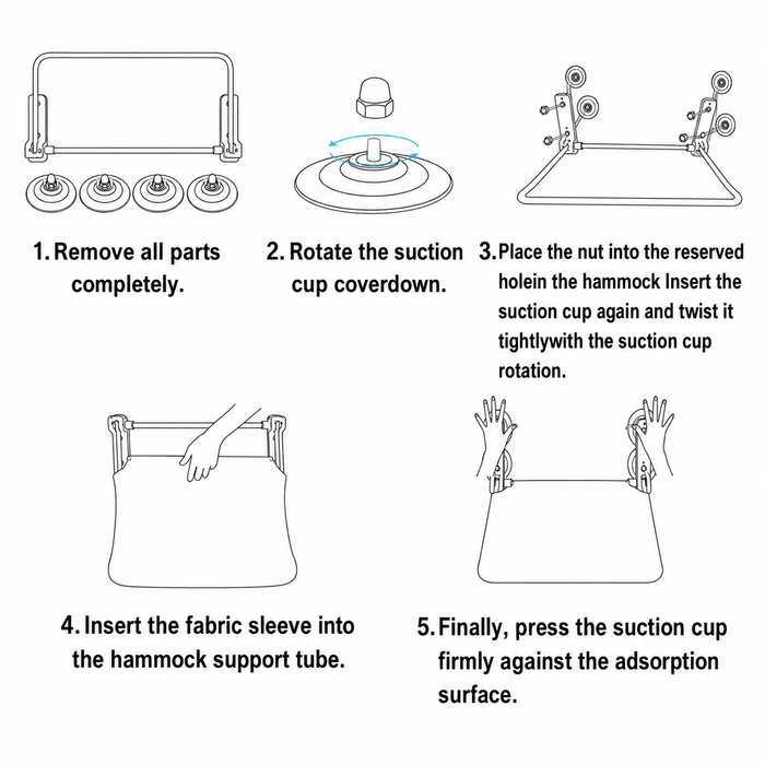 Cat Window Perch Suction Cup – No-Drill Cat Window Hammock Seat Bed