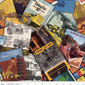 Caterpillar® 100 Years Brochures Multi Cotton Fabric