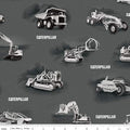Caterpillar® 100 Years Main Gray Cotton Fabric
