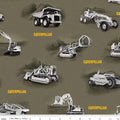 Caterpillar® 100 Years Main Green Cotton Fabric