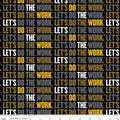 Caterpillar® 100 Years Slogan Black Cotton Fabric